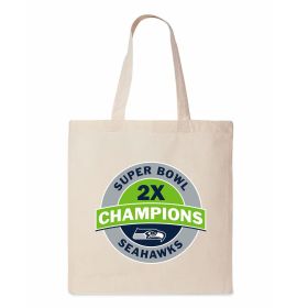 NFL Super Bowl 2026 Seattle Seahawks Multi Champs Gate Tote Bag 14x15 inches
