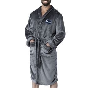 Yale Bulldogs Wordmark Charcoal Silk Touch Robe Large/XLarge 26 x 47 inches