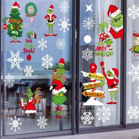 Christmas Window Clings Decorations for Glass Windows Winter Stickers Snowflakes Christmas Decorations Christmas Window Stickers for Holiday Wind